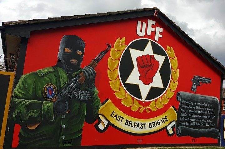 UFF East Belfast Brigade mural on the Shankill Road